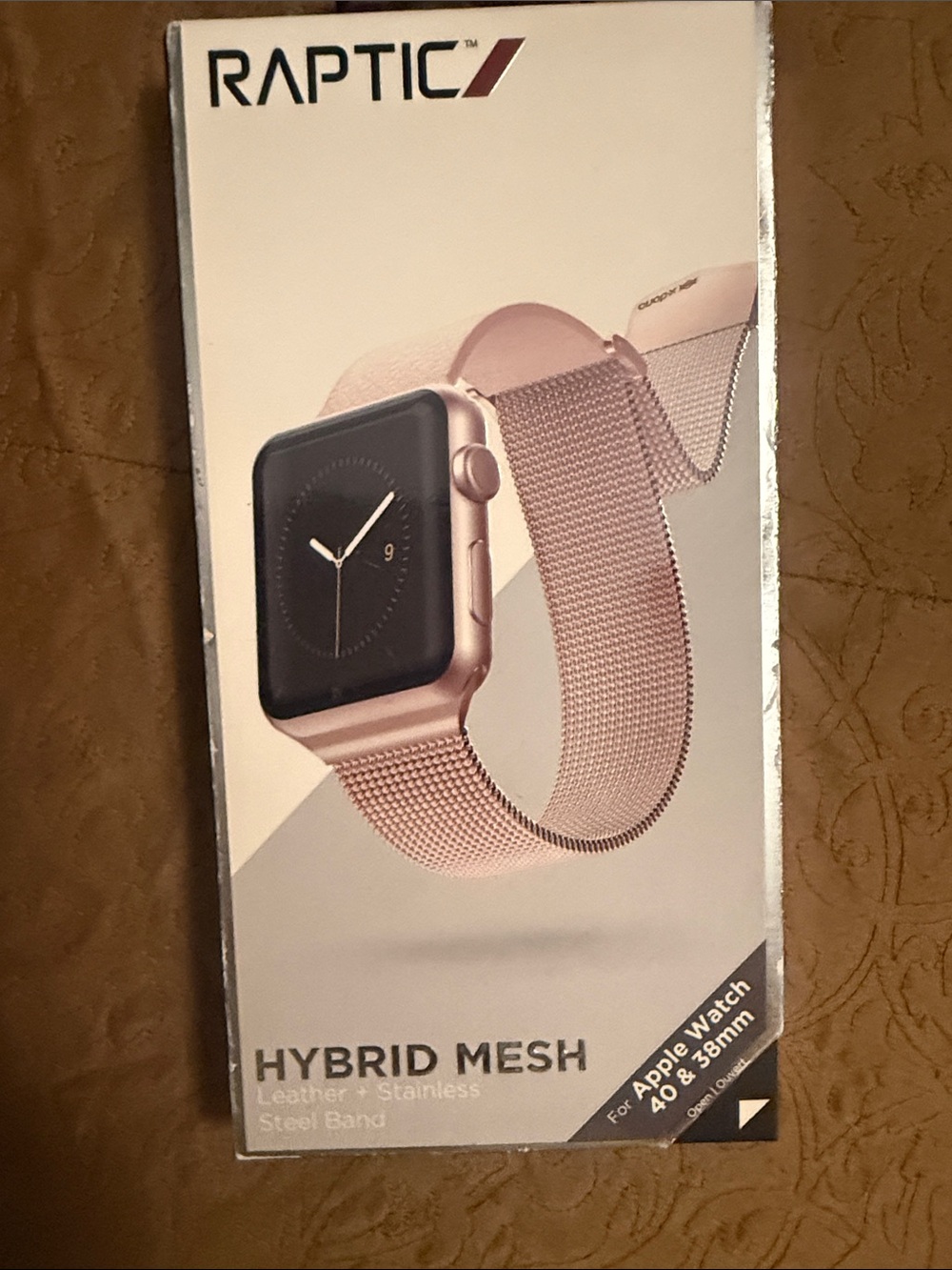Hybrid Mesh Stainless Steel Watch Band - Rose Gold